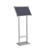 Çift Ayaklı Saç Taban Menü ve Bilgilendirme Panosu Eloksal B2 (700x500 mm) Gri