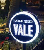Daire Düz Ayaklı 60 cm Fener Tabela - Görsel 3