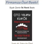 Oto Kağıt Paspas Baskı 35x50 cm, İki Renk Dikey