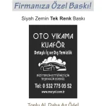 Oto Kağıt Paspas Baskı 35x50 cm, Tek Renk Dikey