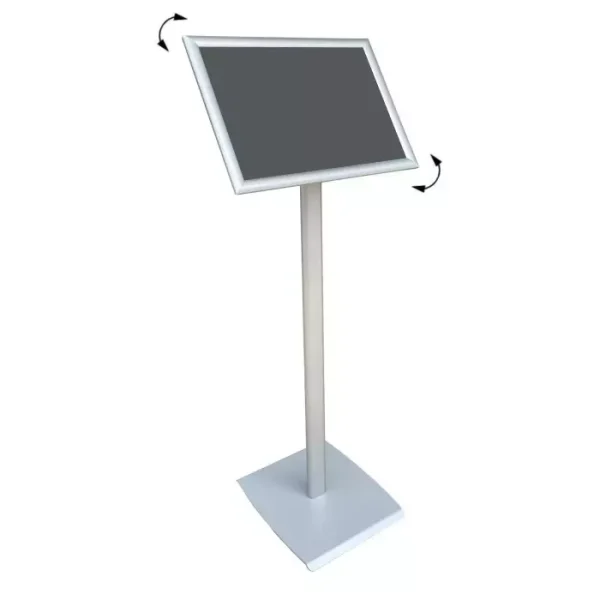 Tek Ayaklı Menü ve Bilgilendirme Panosu Eloksal B3 (500x350 mm) Gri
