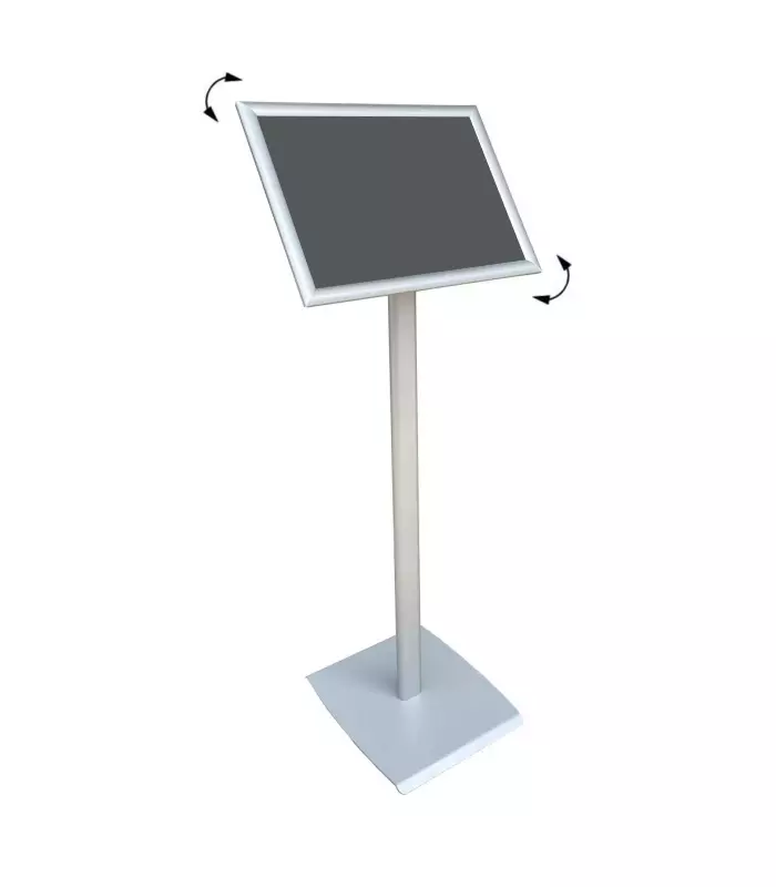 Tek Ayaklı Menü ve Bilgilendirme Panosu Eloksal B3 (500x350 mm) Gri