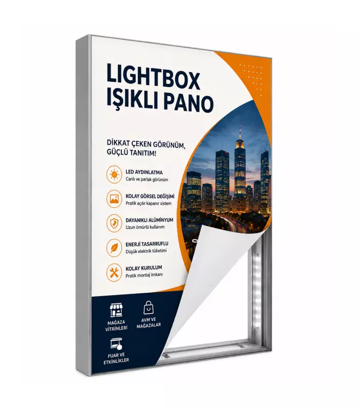 Lightbox Işıklı Pano 50x35 cm.