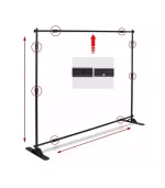 Teleskopik Backdrop Stand 300x240 cm – Ekonomik - Görsel 4