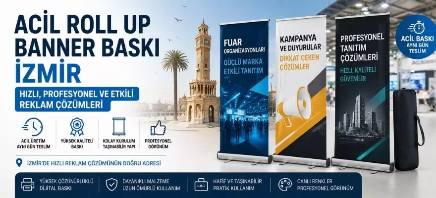 Acil Roll Up Banner Baskı İzmir