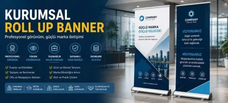 Kurumsal Roll Up Banner Nedir, Şirketler İçin Profesyonel Tanıtım Rehberi