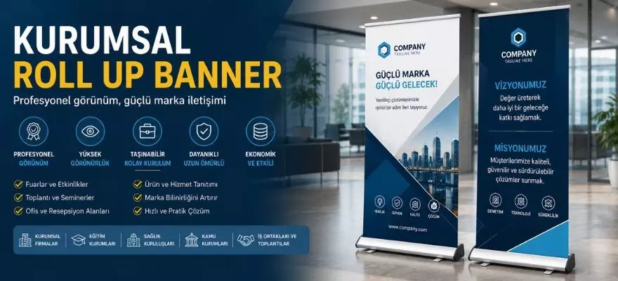 Kurumsal Roll Up Banner Nedir, Şirketler İçin Profesyonel Tanıtım Rehberi