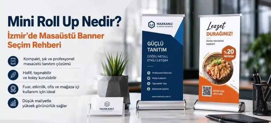 Mini Roll Up, İzmir’de Masaüstü Banner Seçim Rehberi