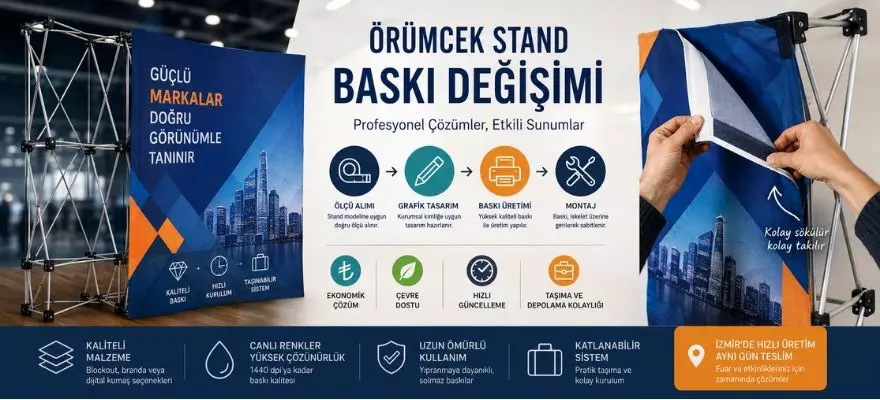 Örümcek Stand Baskı Değişimi, Profesyonel Rehber Baskı ve Kurulum İpuçları