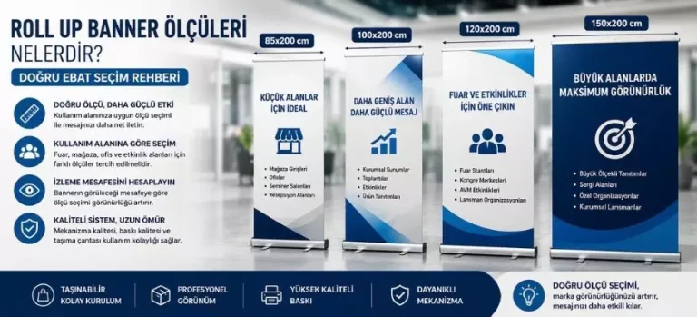 Roll Up Banner Ölçüleri, Doğru Ebat Seçim Rehberi