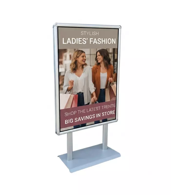 Sac Tabanlı Poster Pano Eloksal B1 700x1000 mm Gri